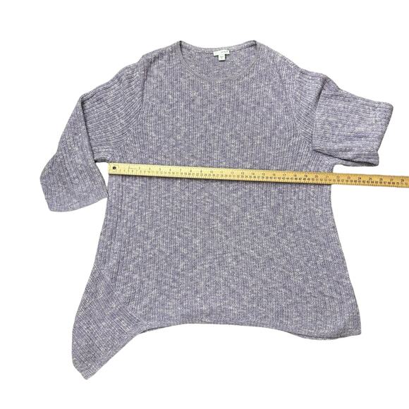 J. Jill Pure Jill Sweater Womens XL Marled Asymmetric Hem Tunic Top Cotton Blend - Picture 7 of 9